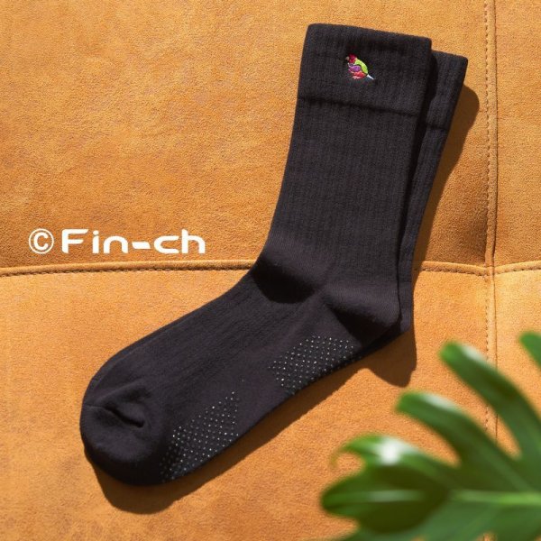 画像1: Fin-ch Socks Long（長い鳥靴下）漆黒