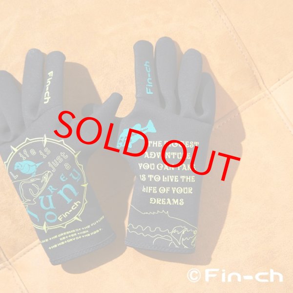 画像2: Genovesa-Fin-ch-Glove (ヘノベサフィンチグローブ) Type Evolve 背黄青色　 (2)