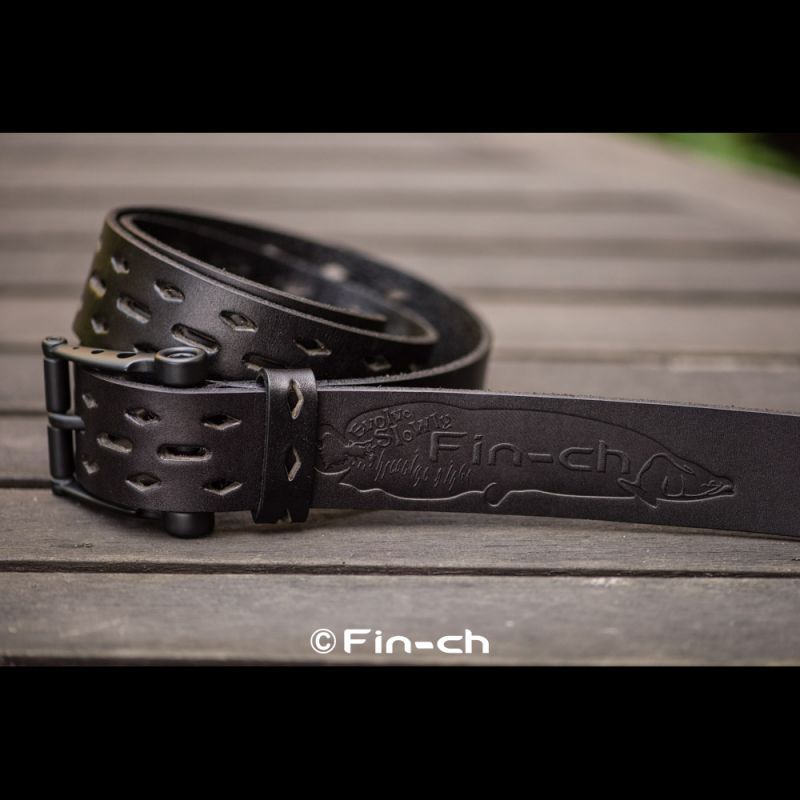 画像1: Santiago Leather Belt（サンチャゴ レザーベルト）ブラックＸブラック (1)